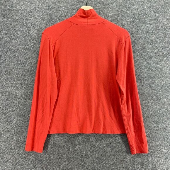 Talbots Top Women PM Petite Red Turtleneck Long Sleeve Rayon Pullover Casual - Picture 2 of 9